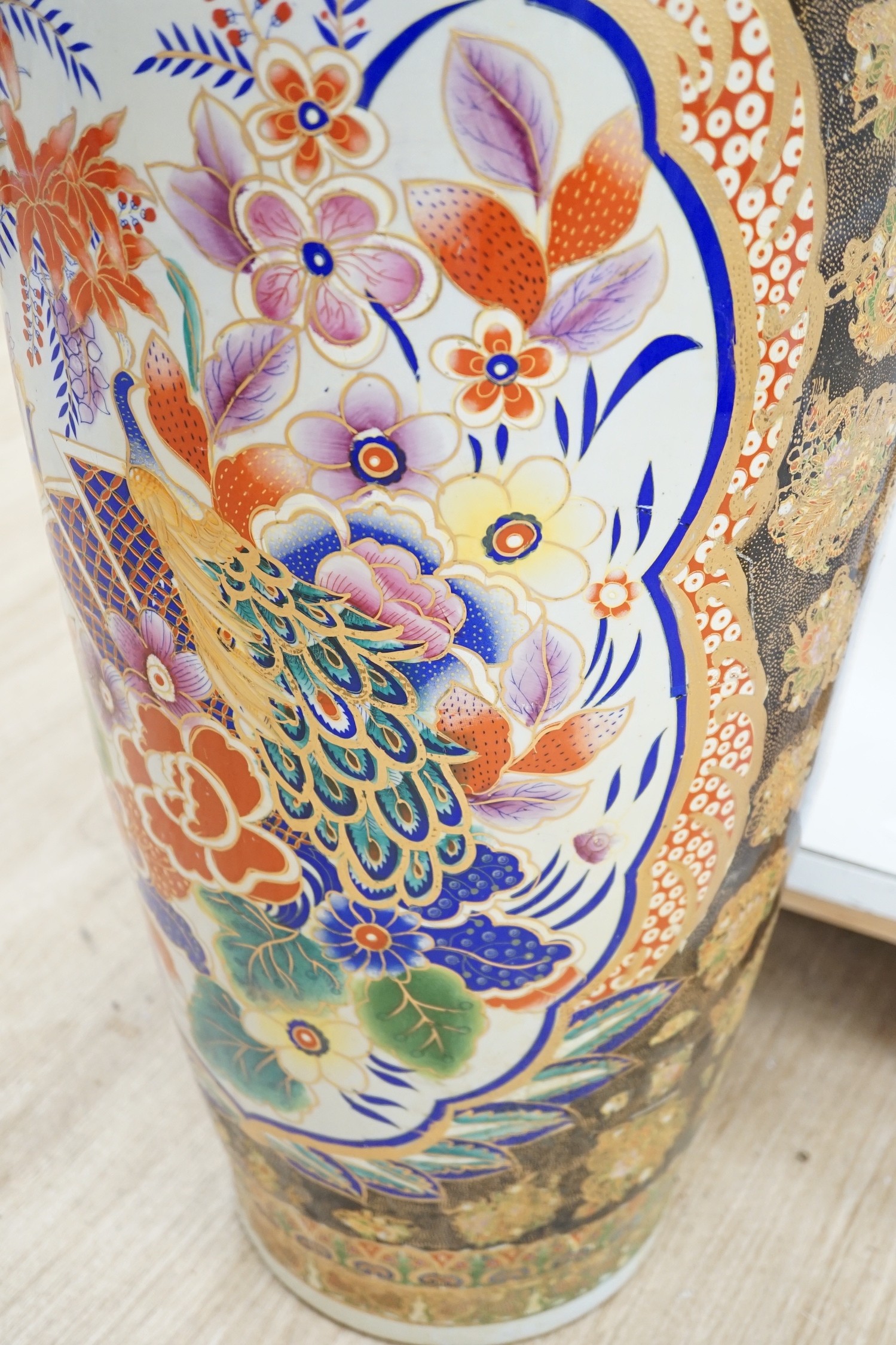 A large Oriental porcelain vase, 107cm